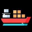 Goods transport icon – secure heavy freight handling